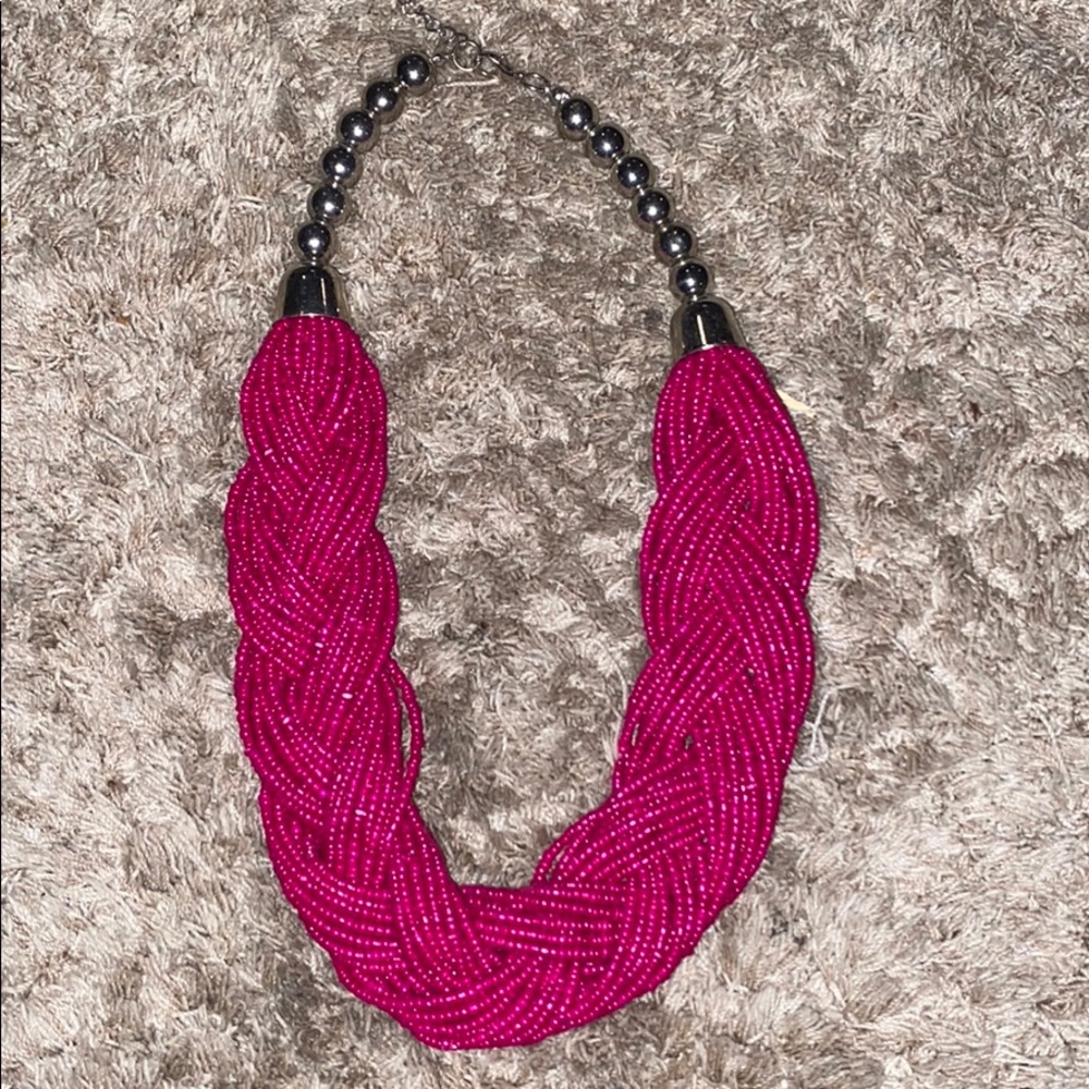 Braided bead necklace